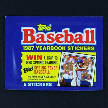 Baseball 1987 Topps Sticker Tüte