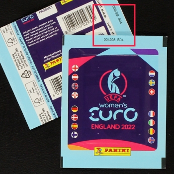 Euro 2022 Panini Sticker Tüte - internationale Version + Nummer
