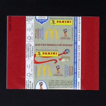 Russia 2018 Panini Sticker Box McDonalds - Belgien Version