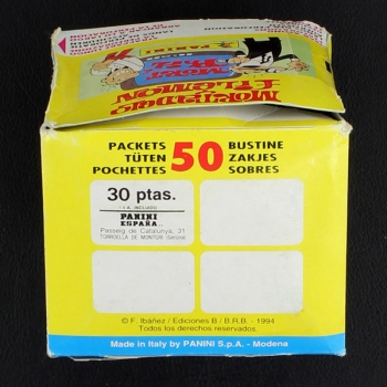 Mortadelo Filemon Panini Box mit 50 Sticker Tüten