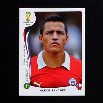 Brasil 2014 Nr. 164 Panini Sticker Alexis Sanchez