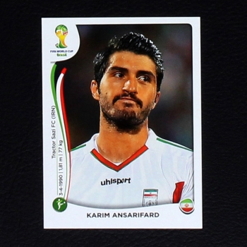 Brasil 2014 No. 467 Panini sticker Karim Ansarifard