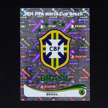 Brasil 2014 Nr. 032 Panini Sticker Brasil Wappen