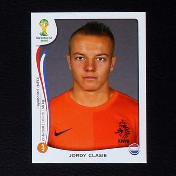 Brasil 2014 Nr. 135 Panini Sticker Jordy Clasie