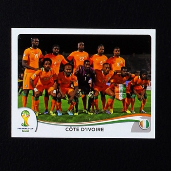 Brasil 2014 Nr. 223 Panini Sticker Cote d'Ivoire Team