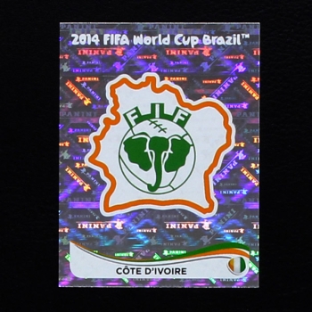 Brasil 2014 Nr. 222 Panini Sticker Cote d'Ivoire Wappen