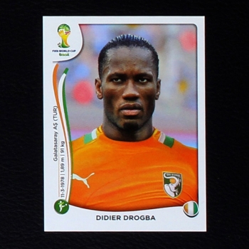 Brasil 2014 Nr. 240 Panini Sticker Drogba