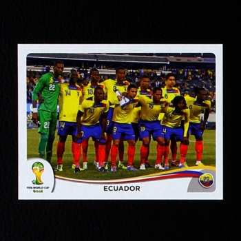 Brasil 2014 Nr. 356 Panini Sticker Ecuador Team