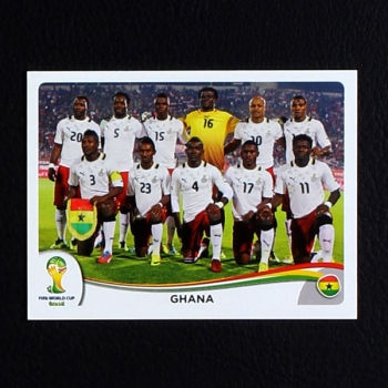 Brasil 2014 Nr. 527 Panini Sticker Ghana Team