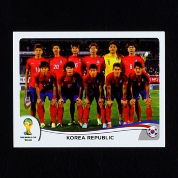 Brasil 2014 Nr. 622 Panini Sticker Korea Republic Team