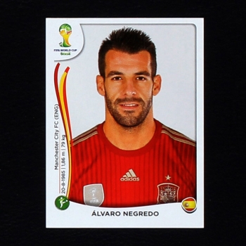 Brasil 2014 Nr. 126 Panini Sticker Alvaro Negredo