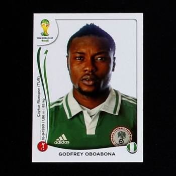 Brasil 2014 No. 474 Panini sticker Godfrey Oboabona