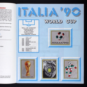 Italia 90 Panini Sticker Album komplett Schwedische Version