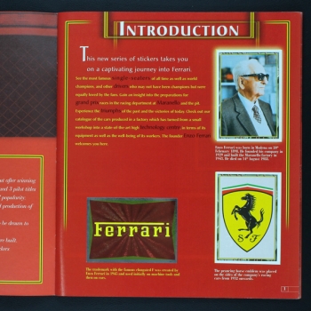 Ferrari Panini Sticker Album komplett