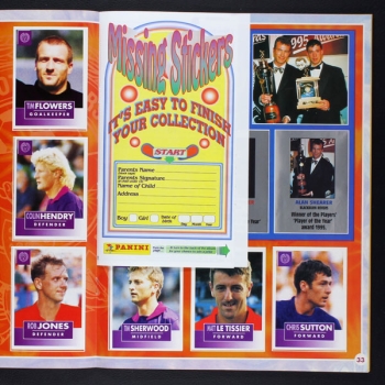 Super Players 96 Panini Sticker Album komplett