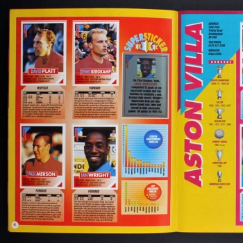 Super Players 96 Panini Sticker Album komplett