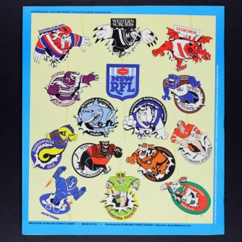 Rugby League Football Panini sticker album complete