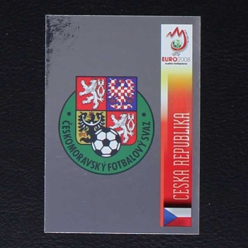 Euro 2008 Nr. 077 Panini Sticker Wappen Ceska Republika