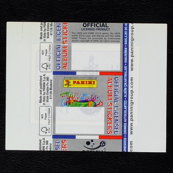 Euro 2016 Panini Sticker Tüte - weiß ohne Barcode