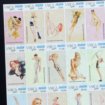 Varga Girls Fleer stickers complete - Bubble Gum