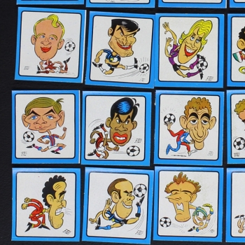 Calciatori 1969 Panini Sticker - 34 Karikaturen ohne Rückseiten