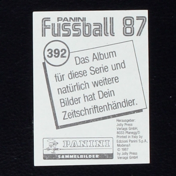 Bruno Conti Panini Sticker No. 392 - Fußball 87