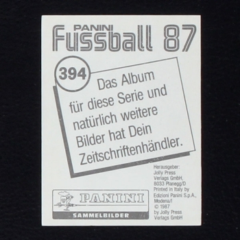 Junior Panini Sticker No. 394 - Fußball 87