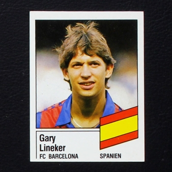 Gary Lineker Panini Sticker Nr. 417- Fußball 87
