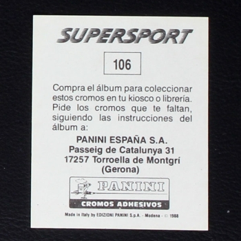 Paolo Maldini Panini Sticker No. 106 - Super Sport 1988