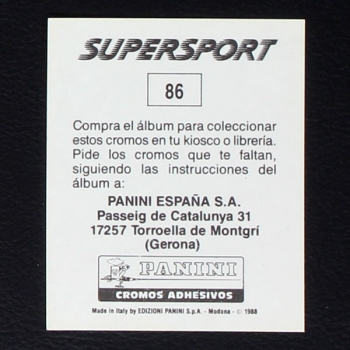 Ricardo de Brito Alemao Panini Sticker No. 86 - Super Sport 1988