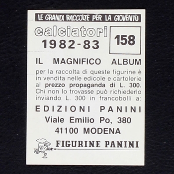 Sergio Brio Panini Sticker No. 158 - Calciatori 1982