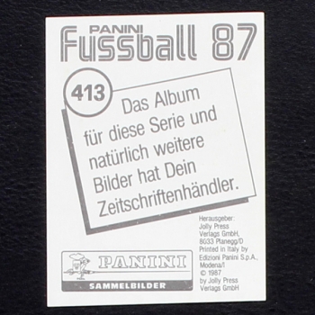 Ruud Gullit Panini Sticker Nr. 413 - Fußball 87