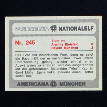 Bayern München Americana Card No. 245 - Bundesliga Nationalelf 1978