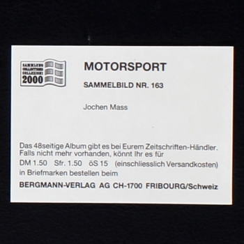 Jochen Maas Bergmann Sticker No. 163 - Motorsport