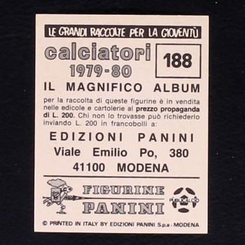 Fabio Capello Panini Sticker No. 188 - Calciatori 1979