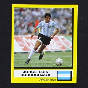 Jorge Luis Burruchaga Panini Sticker No. 378 - Football 88