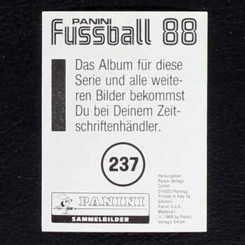 Jean-Marie Pfaff Panini Sticker No. 237 - Fußball 88