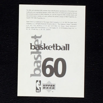 Kobe Bryant Rookie Upper Deck Sticker No. 60 - NBA Basketball 1997