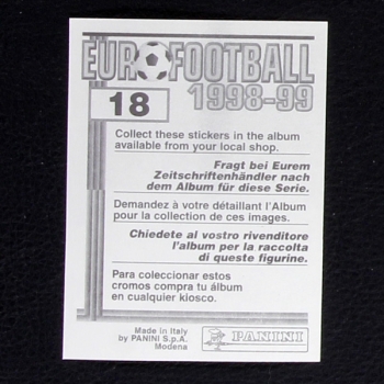 Thomas Helmer Panini Sticker No. 18 - Euro Football 1998-99