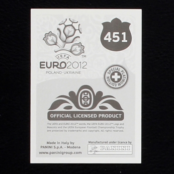 Zlatan Ibrahimovic Panini Sticker No. 451 - Euro 2012 Swiss