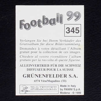 Demetrio Albertini Panini Sticker No. 345 - Football 99