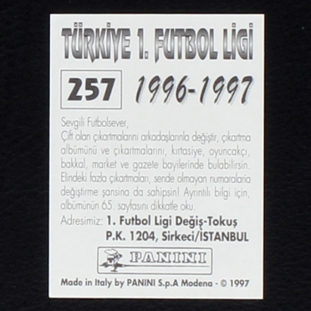 Georg Weah Panini Sticker No. 257 - Türkiye 1. Futbol Ligi 1996