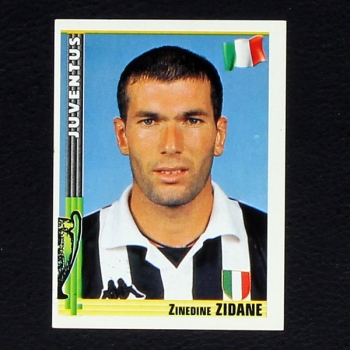 Zinedine Zidane Panini Sticker No. 54 - Euro Football 1998