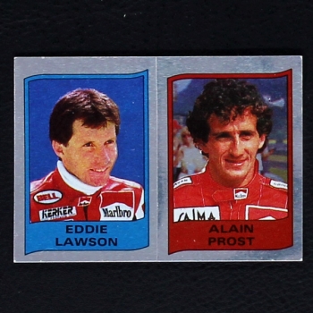 Eddi Lawson / Alain Prost Panini Sticker No. 107 - Supersport 1987