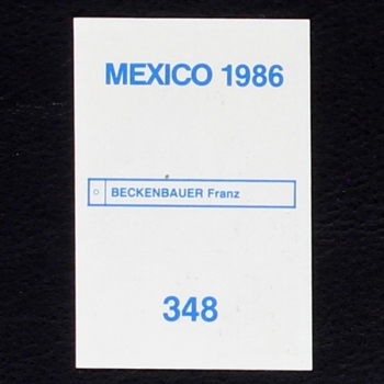 Franz Beckenbauer Flash Sticker No. 348 - Mexico 86