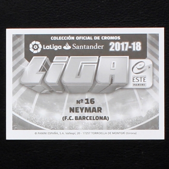 Neymar Panini Sticker No. 16 - Liga 2017