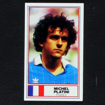 Michel Platini Rothmans Card - Football International Stars 1984