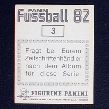 DFB-Pokal Panini Sticker No. 3 - Fußball 82