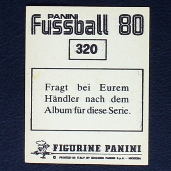 Belgien Panini Sticker No. 320 - Fußball 80