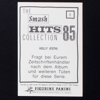 Holly (FGTH) Panini Sticker No.8  - Smash Hits 85